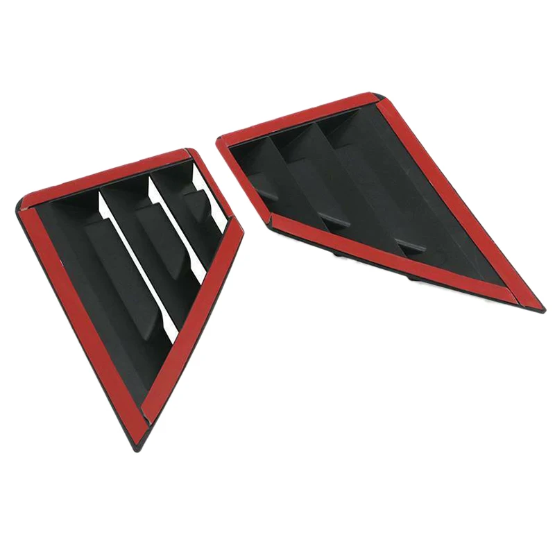 Bright Black Rear Triple-cornered Window Louver Shutter Cover Trim for Toyota C-HR CHR 2016 2017 2018 2019 image 6