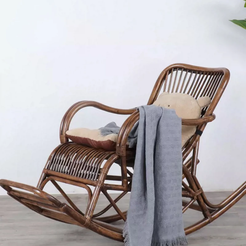 Vine rocking chair, household leisure lounge chair, adult nap chair, balcony, living room, adult household nap ch