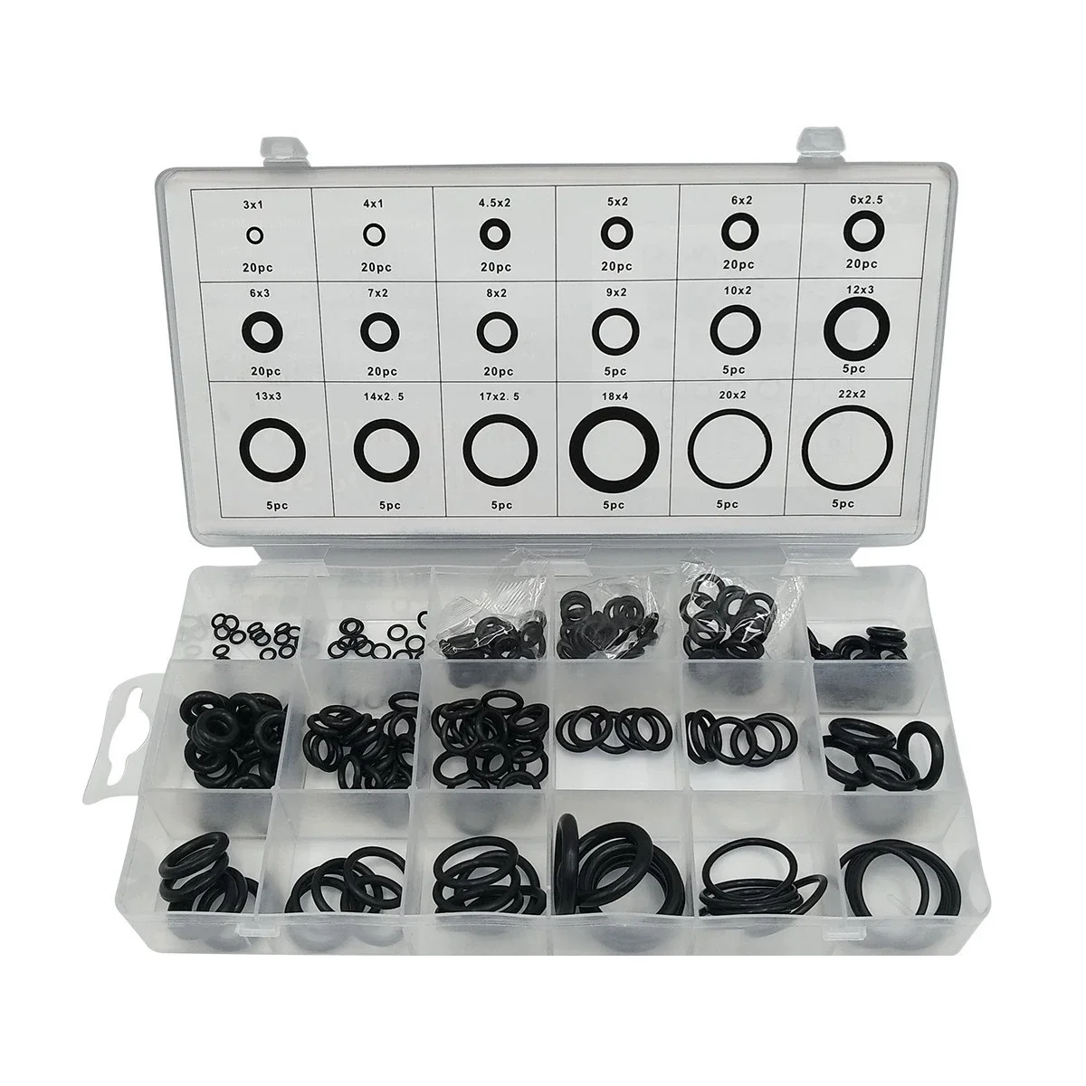 225/270pcs O-ring Boxed nitrile silicone rubber repair kit faucet sealing valve waterproof machine oil-resistant gasket