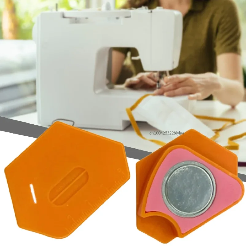 1Pcs Magnetic Seam Guide for Sewing Machine Polygonal Anti-Curling Positioner Universal Positioning Tool Sewing Accessories