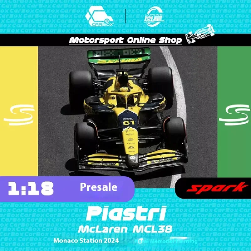 Bburago 1: 43 Mclaren 2025 Monaco Grand Prix F1 Alloy Mini 4 Lando Norris 81 Oscar Piastri Die Casting Model Toy Gift Ornament