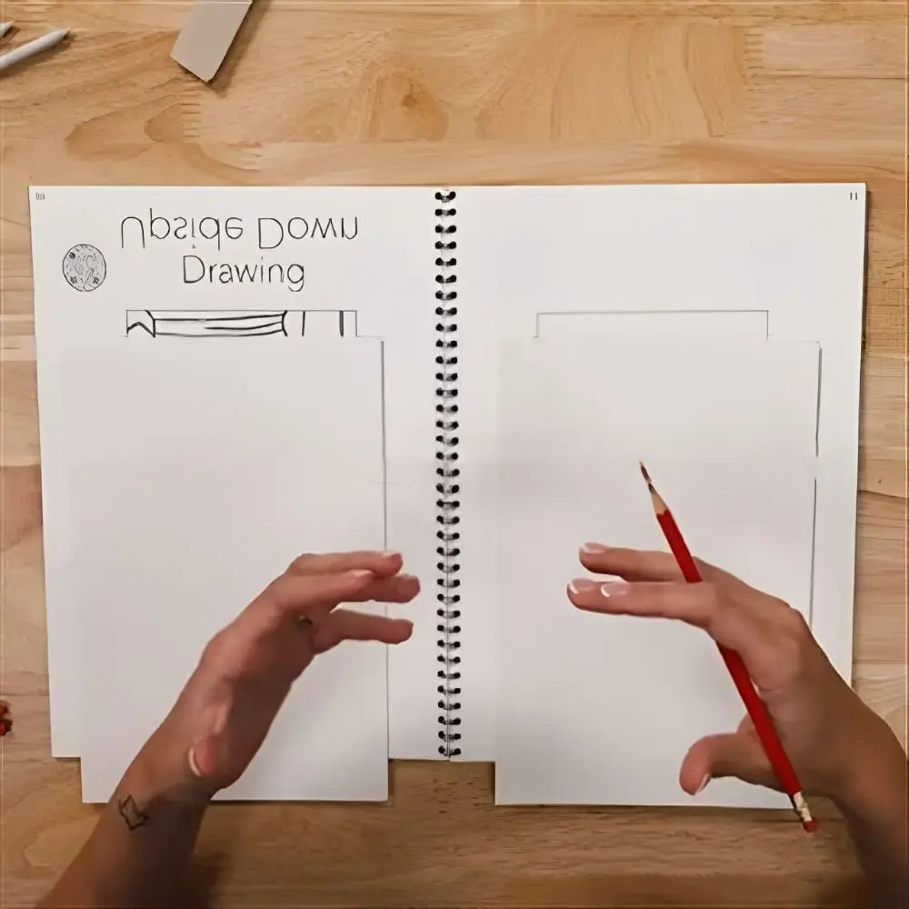 Professional This Is Not a Sketchbook Thick Paper Interactive Workbook Art Class Drawing Book Hardcover with Lined Blank Pages