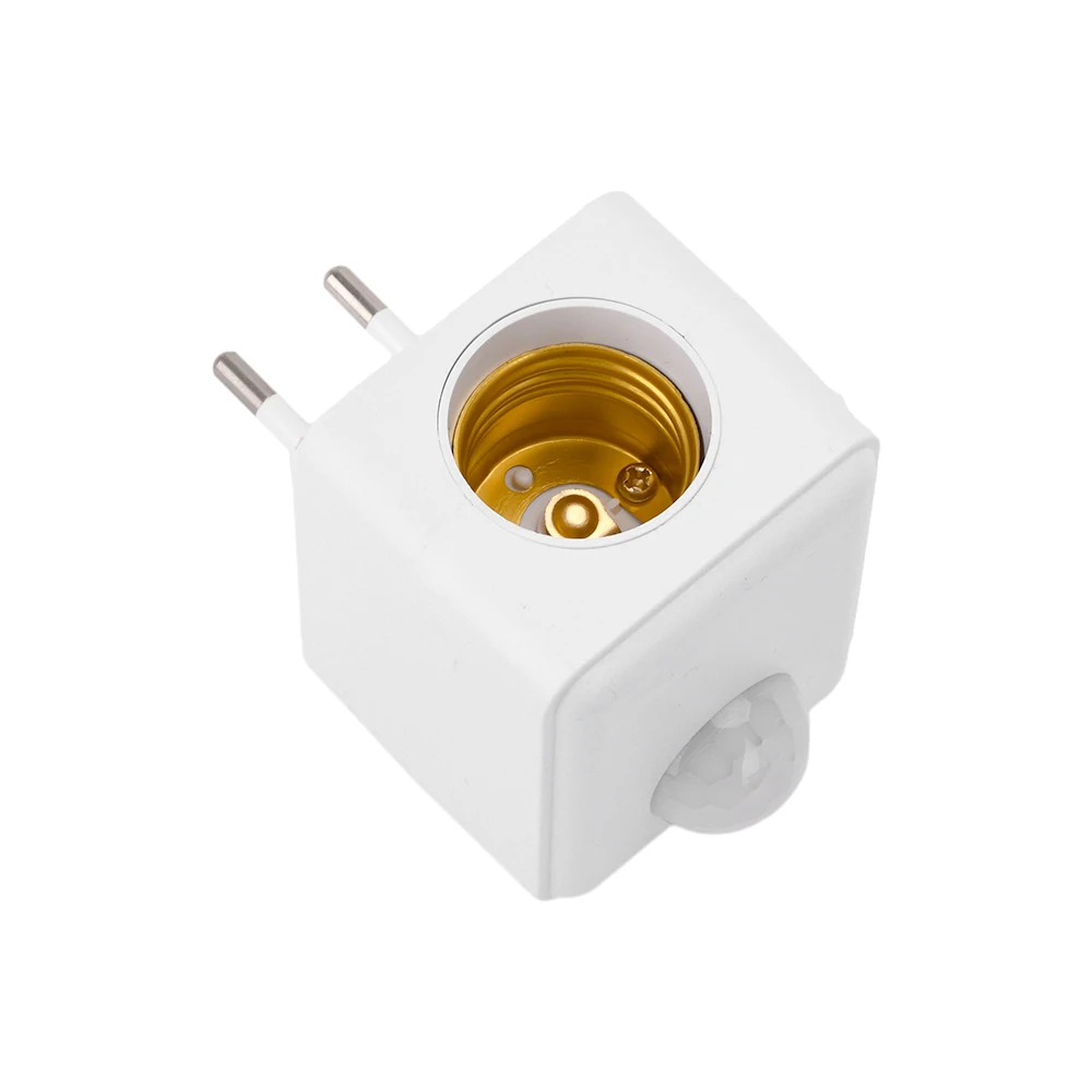 E27 Screw Bulb Base Intelligent Delay Wall Plug-in E27 Screw Bulb Adapter AC110-240V LED Human Body Infrared Sensor Lamp Holder