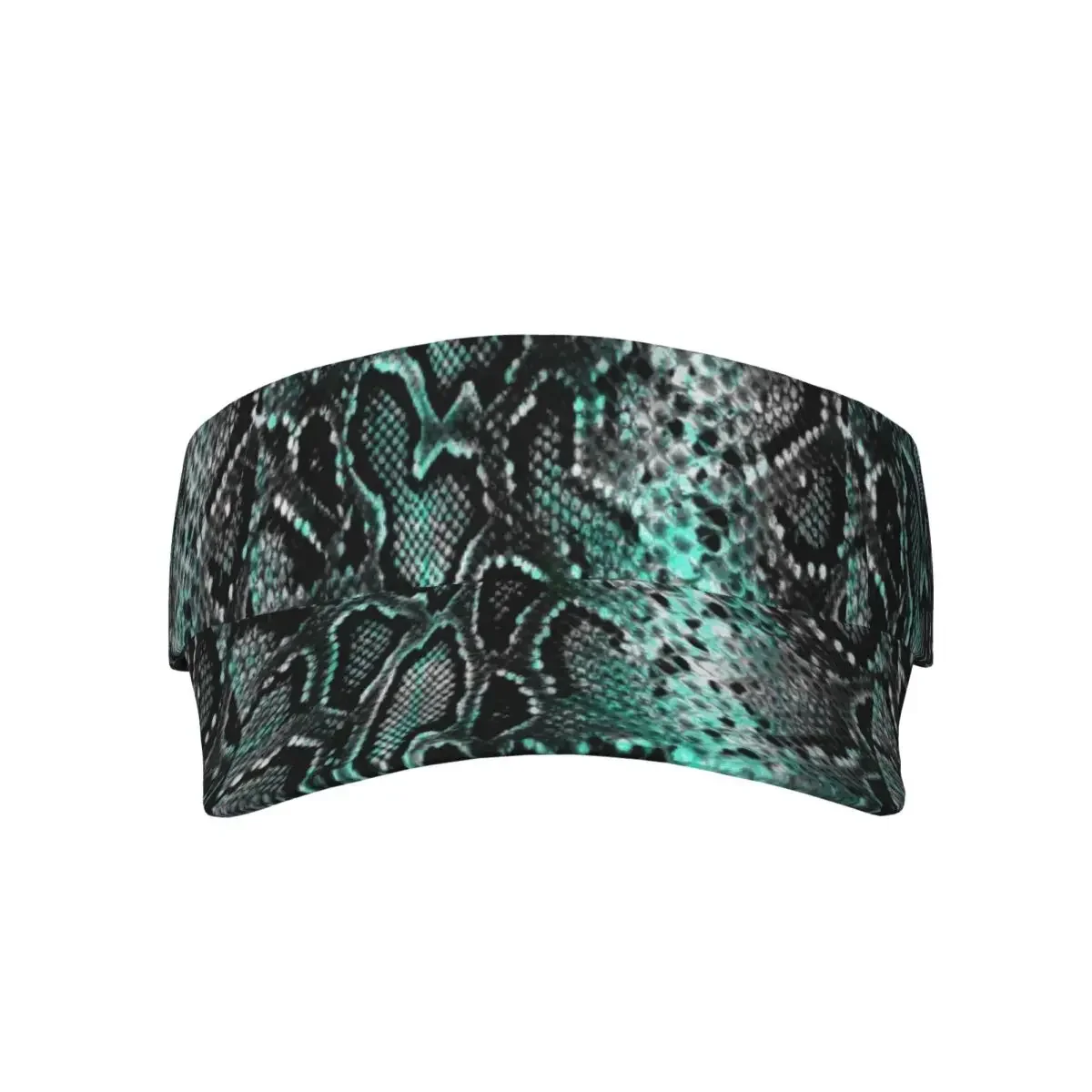 Snake Skin Pattern Summer Air Sun Hat Visor UV Protection Top Empty Sports  Running Sunscreen Cap