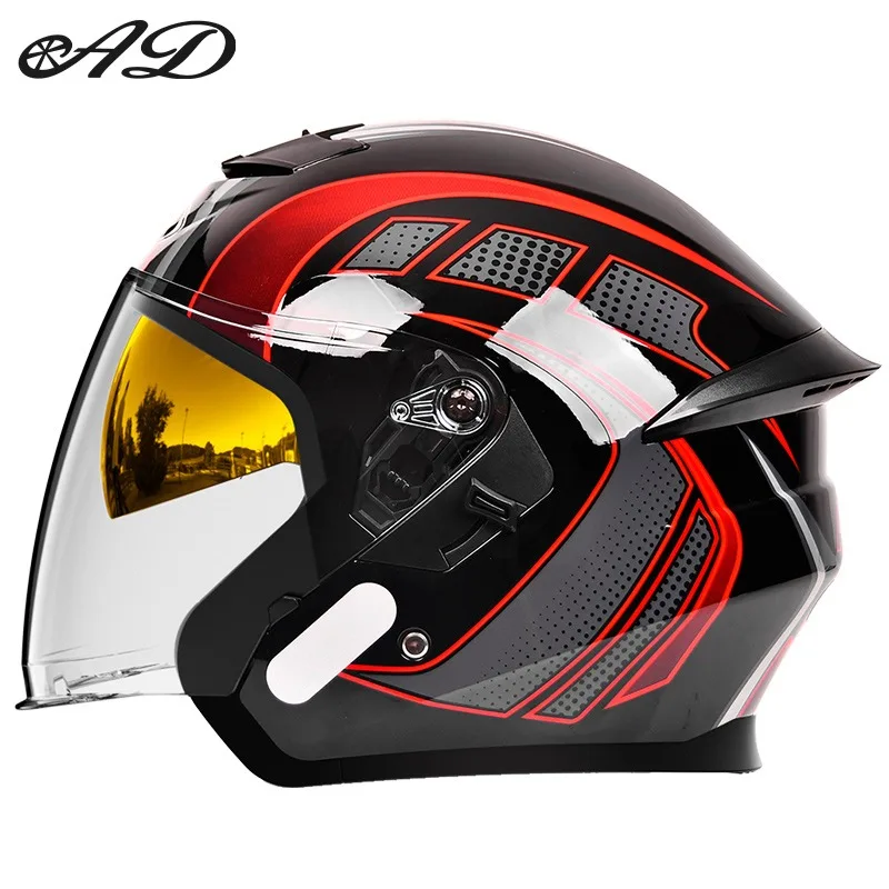 

Сертифицированный DOT мотоциклетный шлем для мужчин и женщин, мотоциклетный шлем, дышащий универсальный шлем для электромобиля на четыре сезона