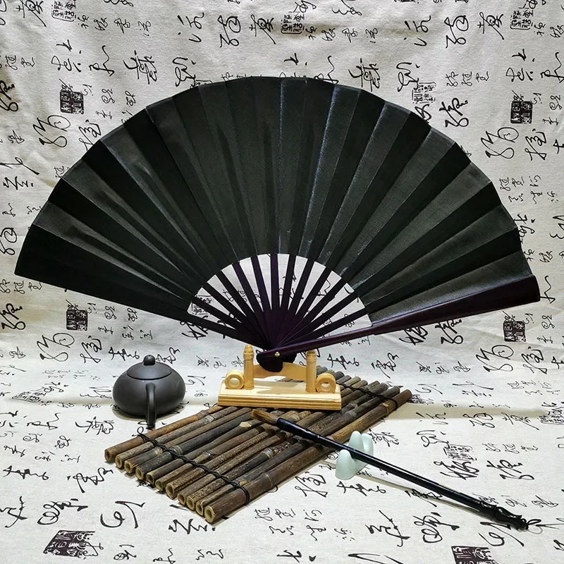 8-Inch 10-Inch Blank Plain Surface DIY Raw Silk Fan Student Hand Painting Writing Inscription Folding Fan