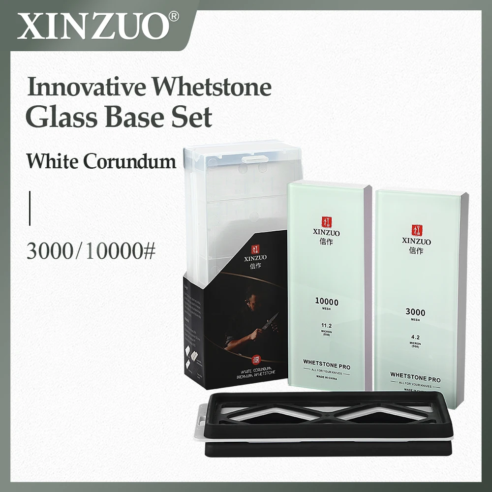 XINZUO 3000/10000# Innovative Whetstone White Corundum Coarse And Fine Grits Combinations Ingenious Hand-polished