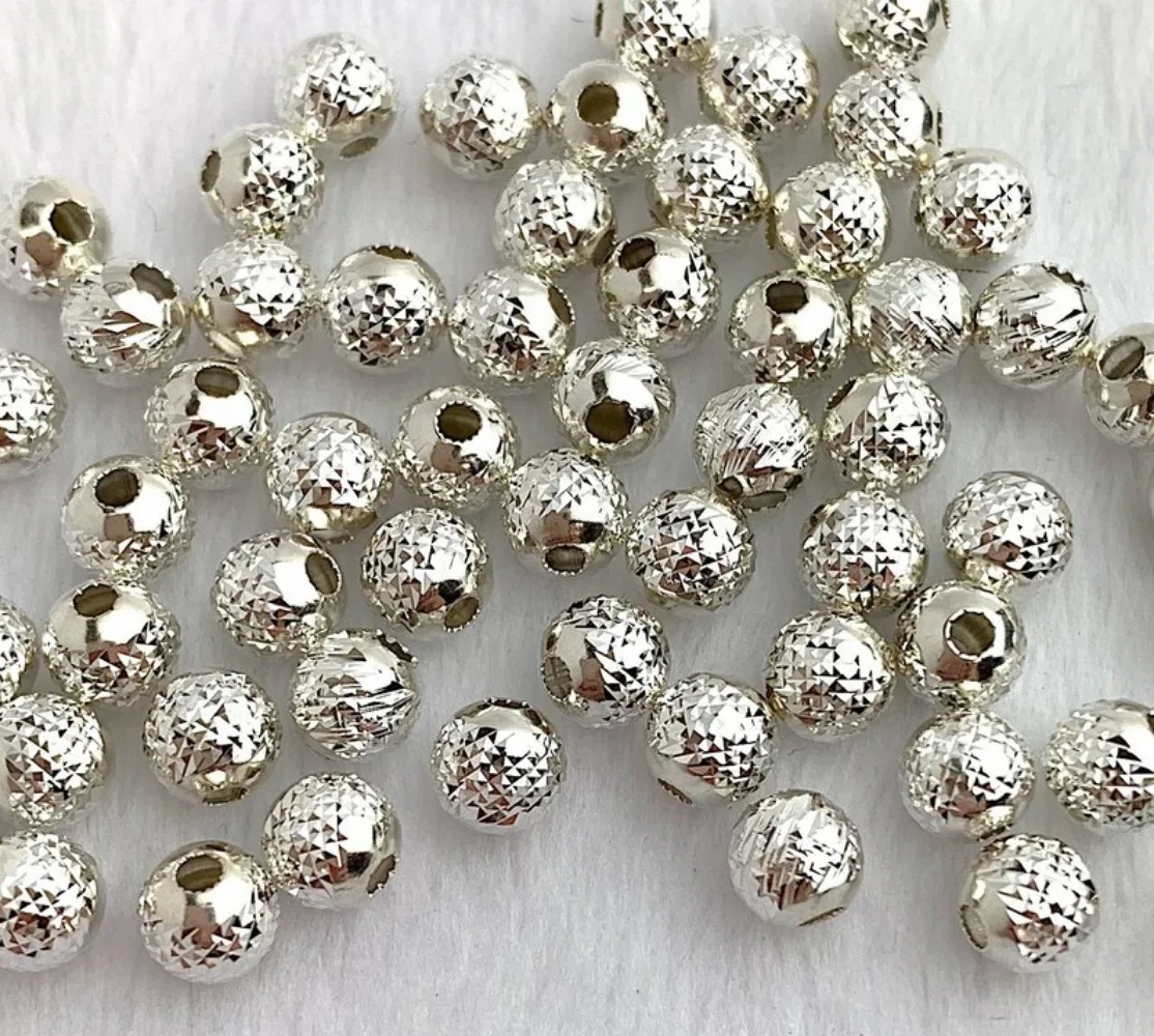 

20-50pcs/lot Streaks Shape Stainless Steel Beads Round Spacer Loose Beads for Jewelry Making DIY Bracelet Necklace Accessories