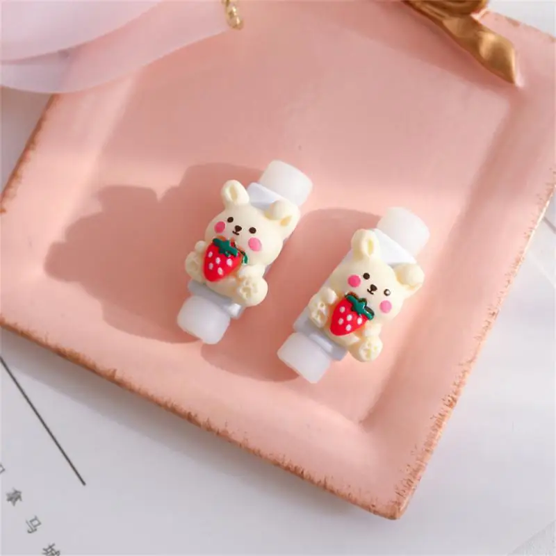 2pcs Cartoon Animal Cable Protector Usb Line Earphones Cable Protector Charger Cartoon Bite Data Line Protectors Cable Organizer