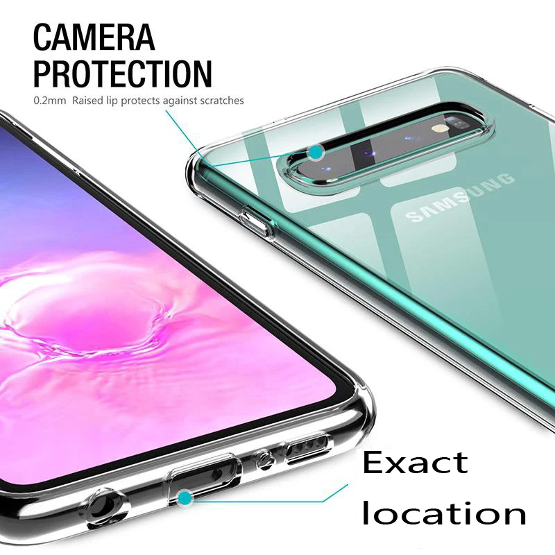 Transparent Soft TPU Case For Samsung Note8 Note9 Note 10 Plus Note 20 S10 S20 Ultra A01 A21 A21S A31 A41 A51 A71 Clear Cases