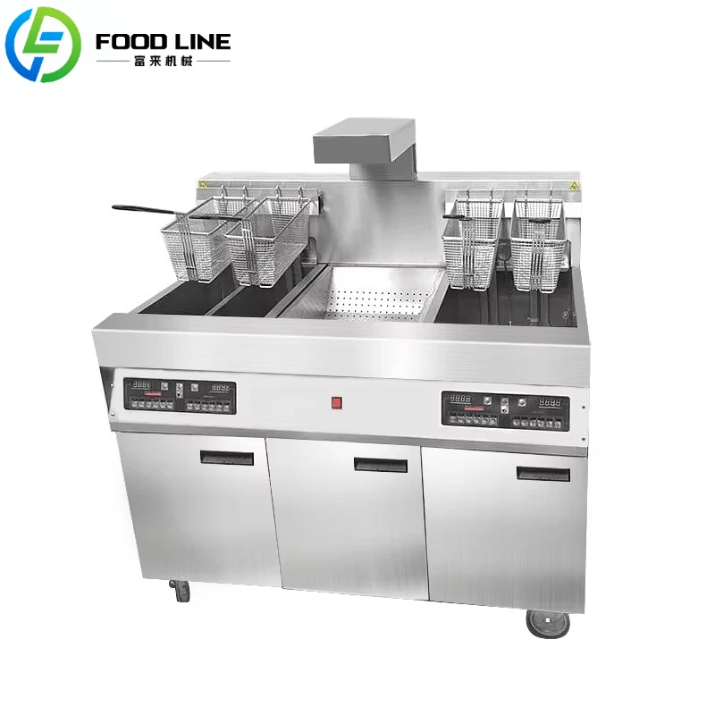 

Профессиональная коммерческая фритюрница для картофеля фри с 4 корзинами для приготовления хрустящего картофеля фри и чипсов