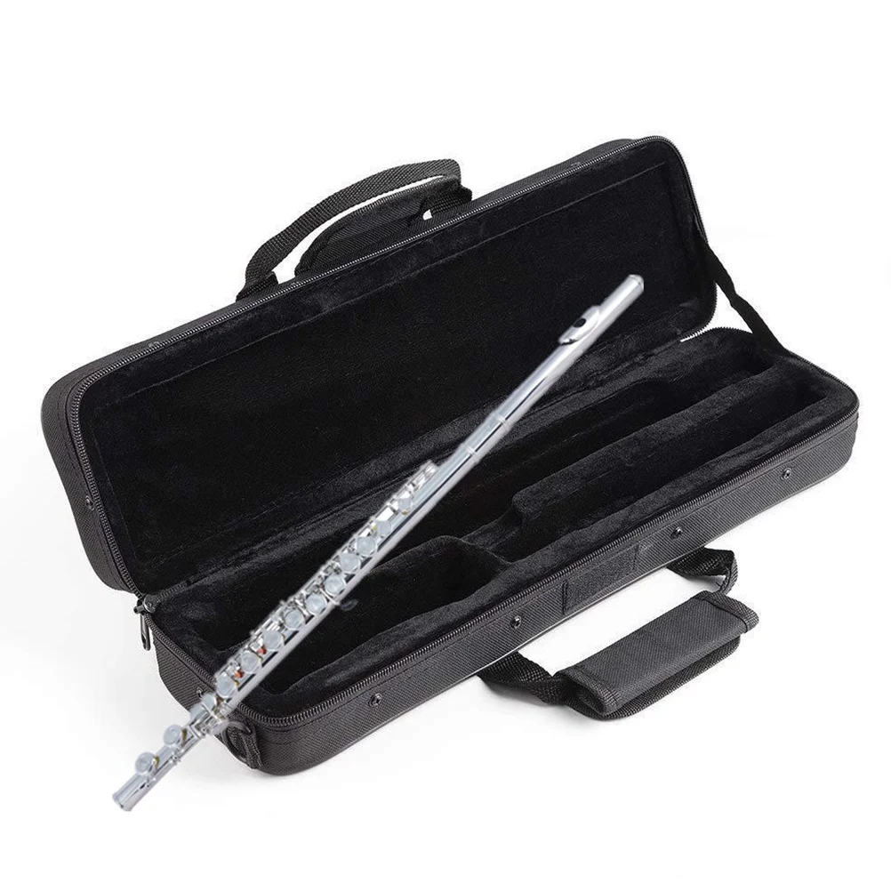 

1Pcs Coffee Portable Flute Carry Bag Durable Synthetic Material Ergonomic Design Single Shoulder Bag Protective Flute Case