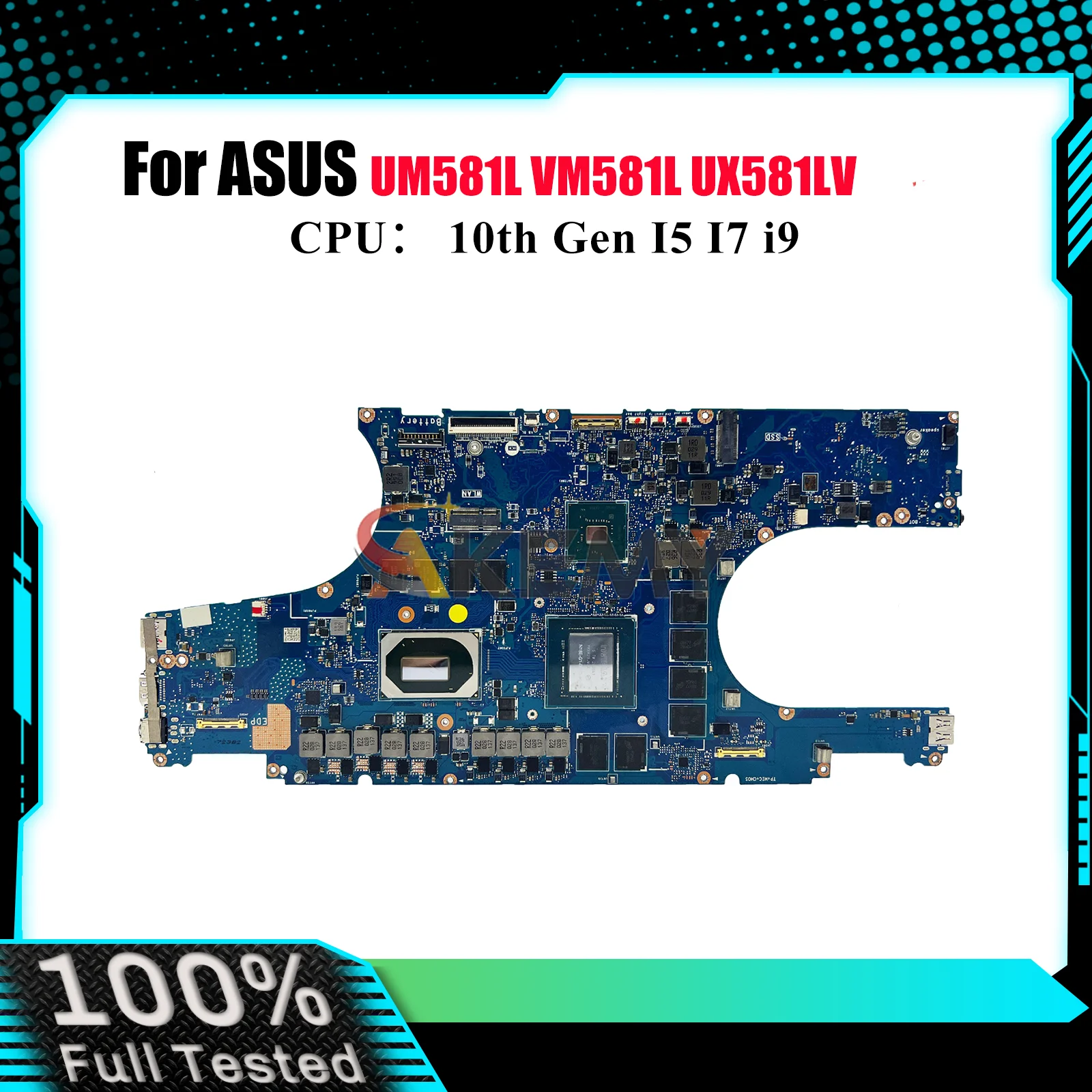 

UX581LV Материнская плата для ноутбука ASUS ZenBook UM581L UX581LS VM581L UX581 UX581LU UX581LV Материнская плата для ноутбука с процессором I5 I7 i9 stk
