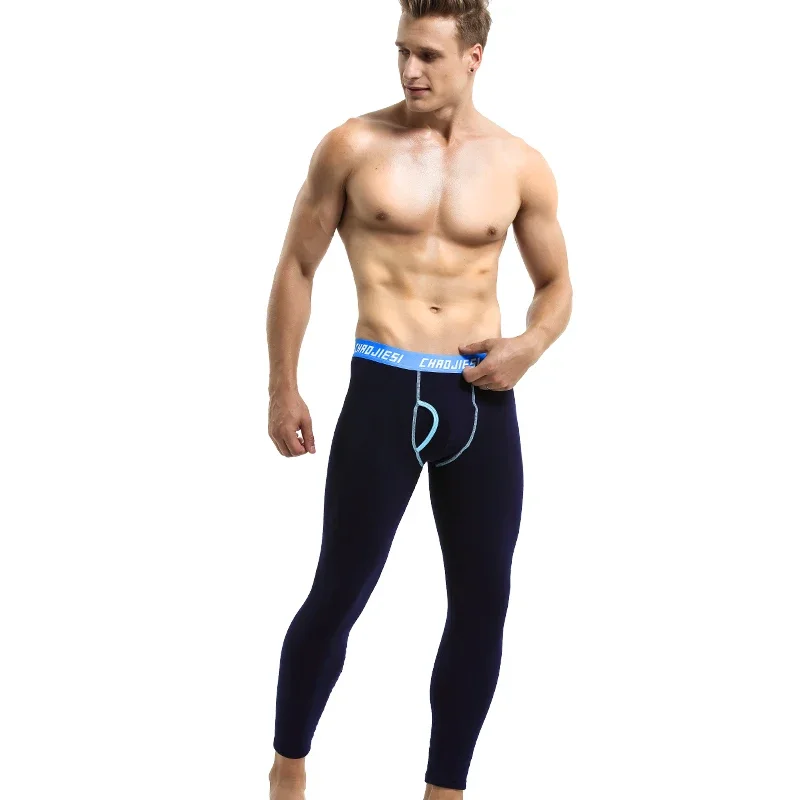 

Зимнее мужское нижнее белье Long Johns, утепленные флисовые брюки, одиночные молодежные облегающие термоштаны, линия брюк, леггинсы, хлопковая кастрюля