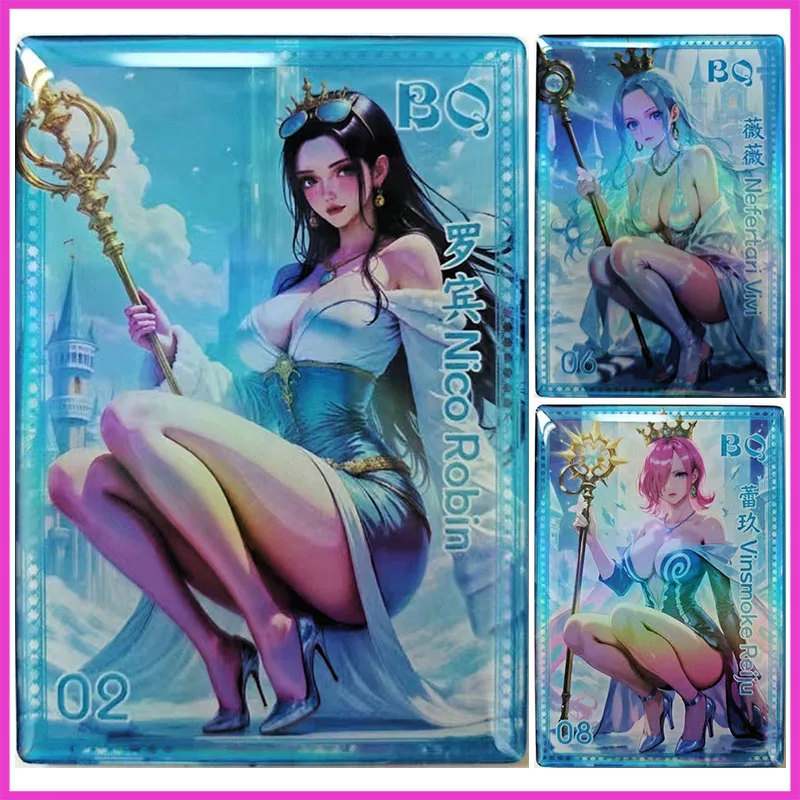 

Аниме ONE PIECE Rare Limited BQ Refraction Game Коллекционные карты Nico Robin Vivi Vinsmoke Reiju Игрушки для мальчиков Подарок на день рождения