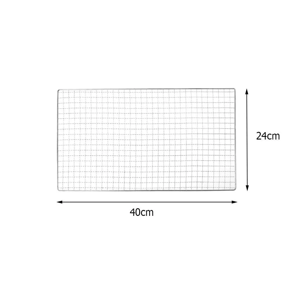 40*24cm BBQ Grate Mesh Barbecue Grill Grid Net Steel Japanese Korean For Kitchen Cooking Supplies Oudoor Picnic Tools
