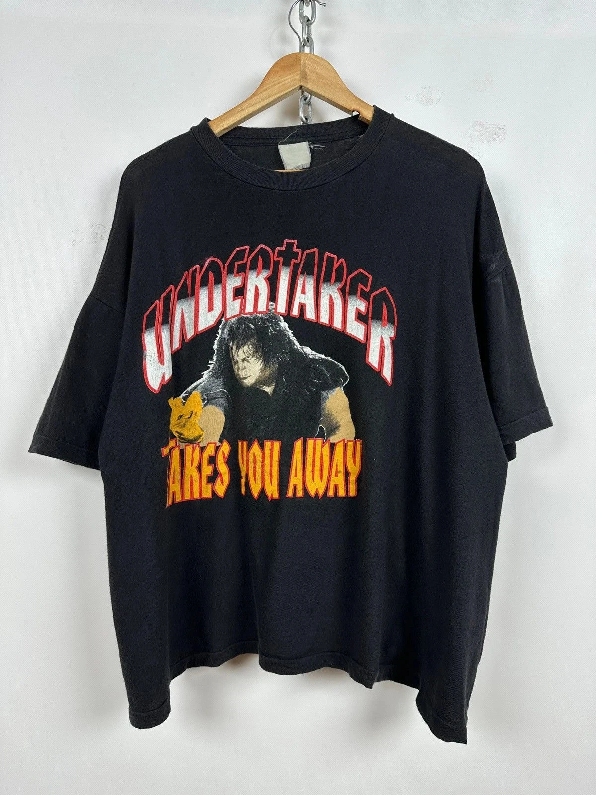 

Винтажная футболка Undertaker Takes You Away WWE Wrestling, мужская летняя мужская футболка, черная хлопковая футболка