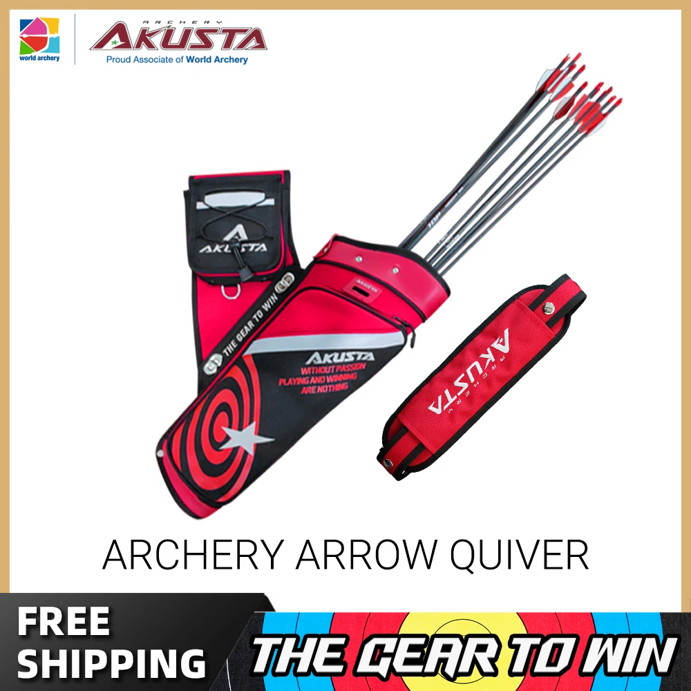 Akusta Archery Arrow Quiver Tool Large Capacity Storage Bag Adjustable Shoulder Strap