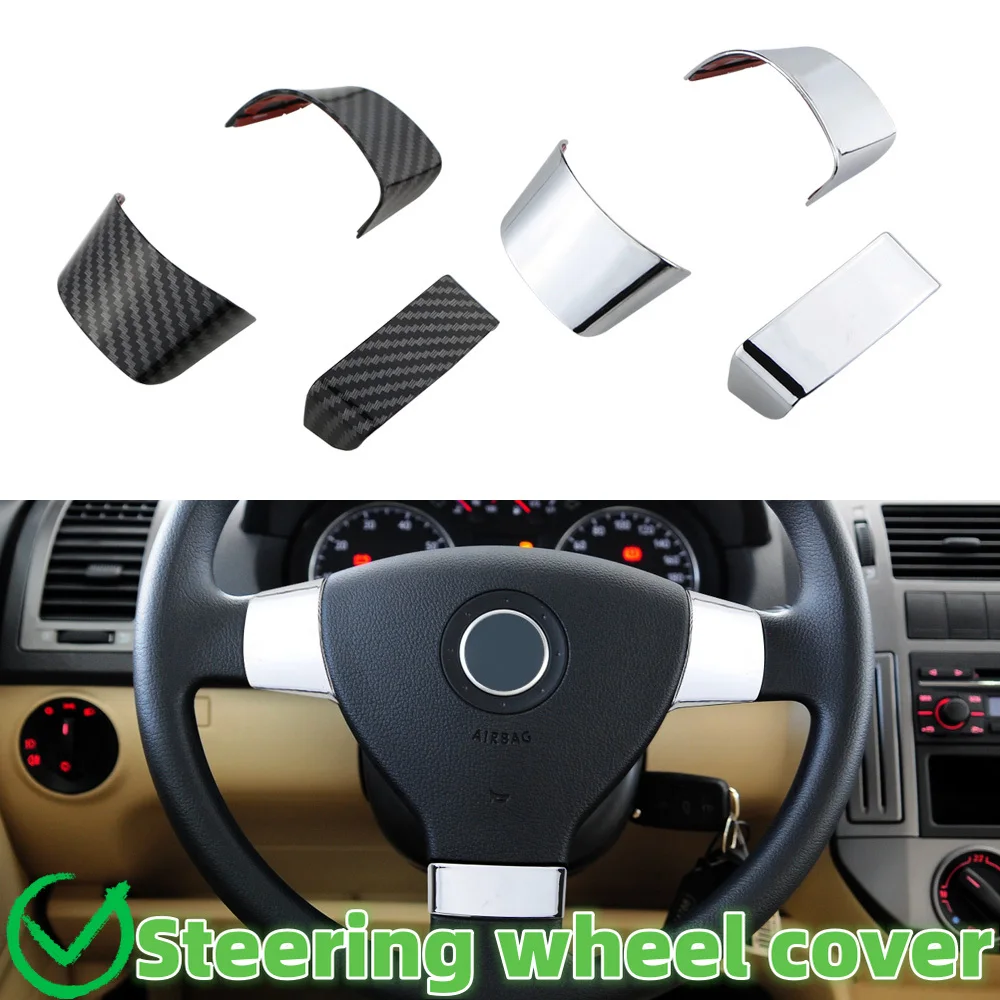 Car Steering Wheel Sequins for VW Golf MK5 2003-08 Plus 5 04-09 Passat B6 3C 05-09 Eos 06-09 Jetta MK3 Touran 06-10 ABS Stickers