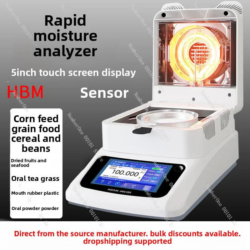 Rapid moisture analyzer for feed, food, corn, halogen moisture meter, water content, sludge solid content