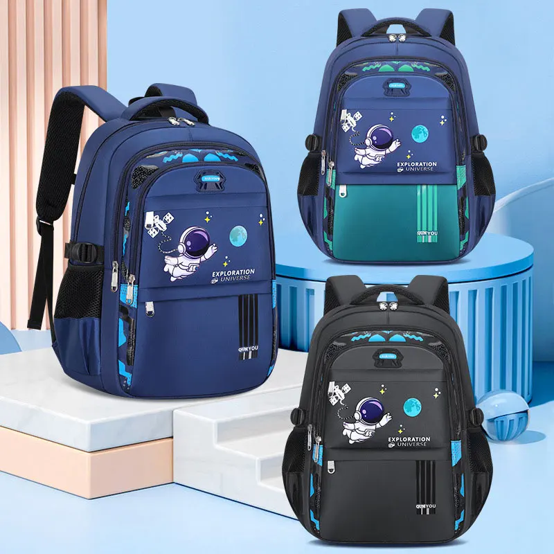 Tas Ransel Anak Sekolah untuk Anak Laki-laki, Tas Sekolah Astronot Anti Air, Tas Buku SD, Mochila Infantil