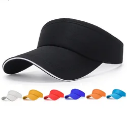 New Hat Women's Summer Sandwich Solid Color Empty Top Hat Topless Sun Hat Outdoor Sports Cap