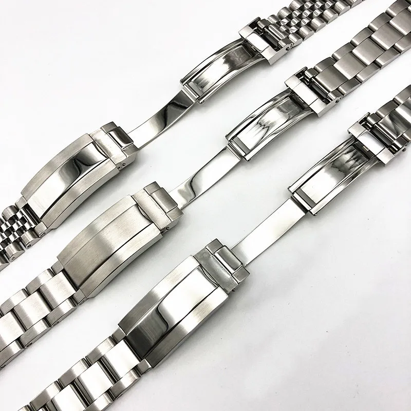 Watch Bands 316L Stainless Steel Silver Oyster Style Bracelet 19mm Strap For SEIKO 5(SNXS73 75 77 79 80 81 SNFF05 SNXG47) J1/K1