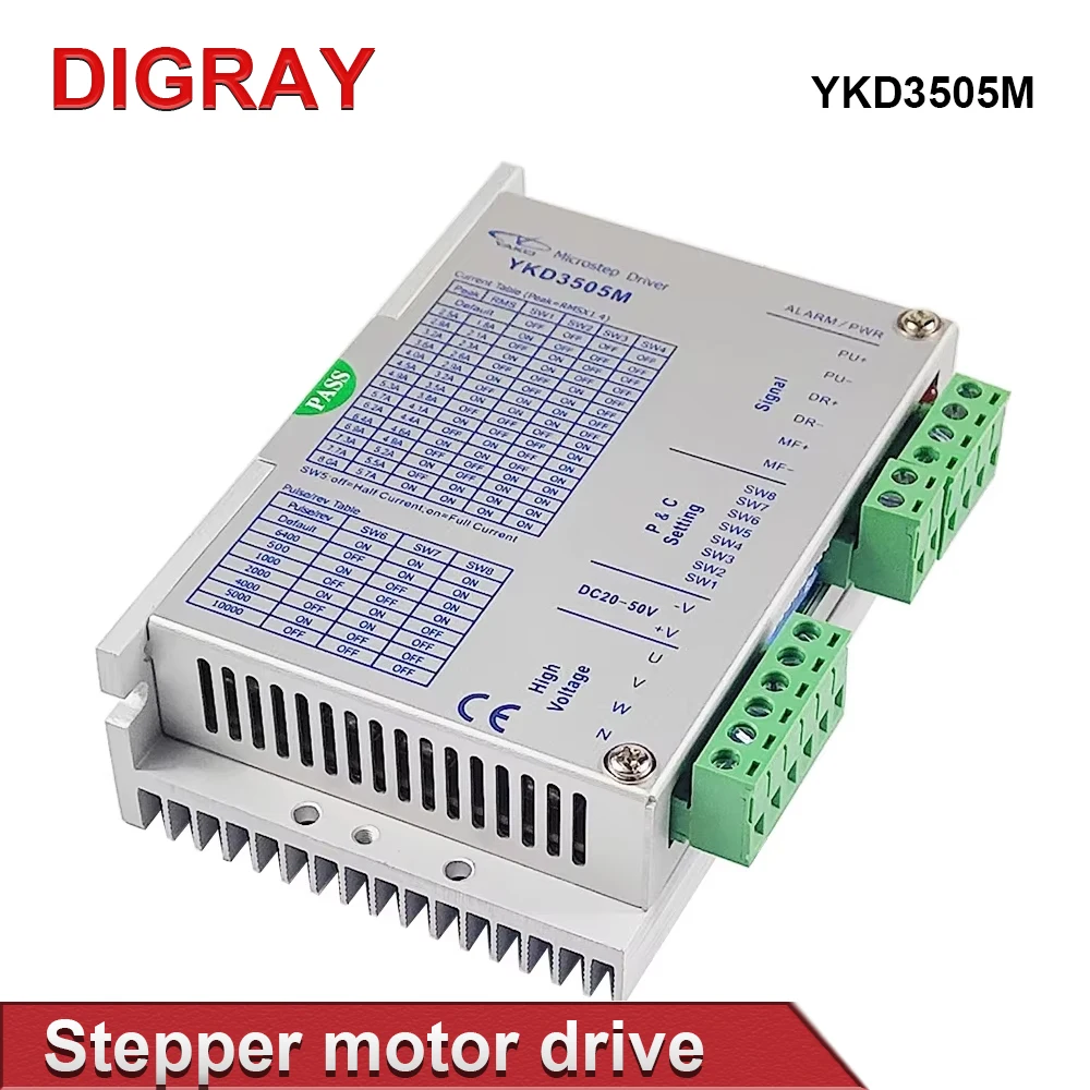 DIGRAY YAKO Stepper Motor Driver YKD3505M For 3 Phase 42~86mm (NEMA 17~34) Stepper Motors Which Current Are Below 5.7A.