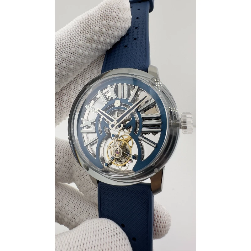 

Мужские механические часы China Cherry Blossom Tiancheng Crown Sapphire Case Flight Coaxial Tourbillon