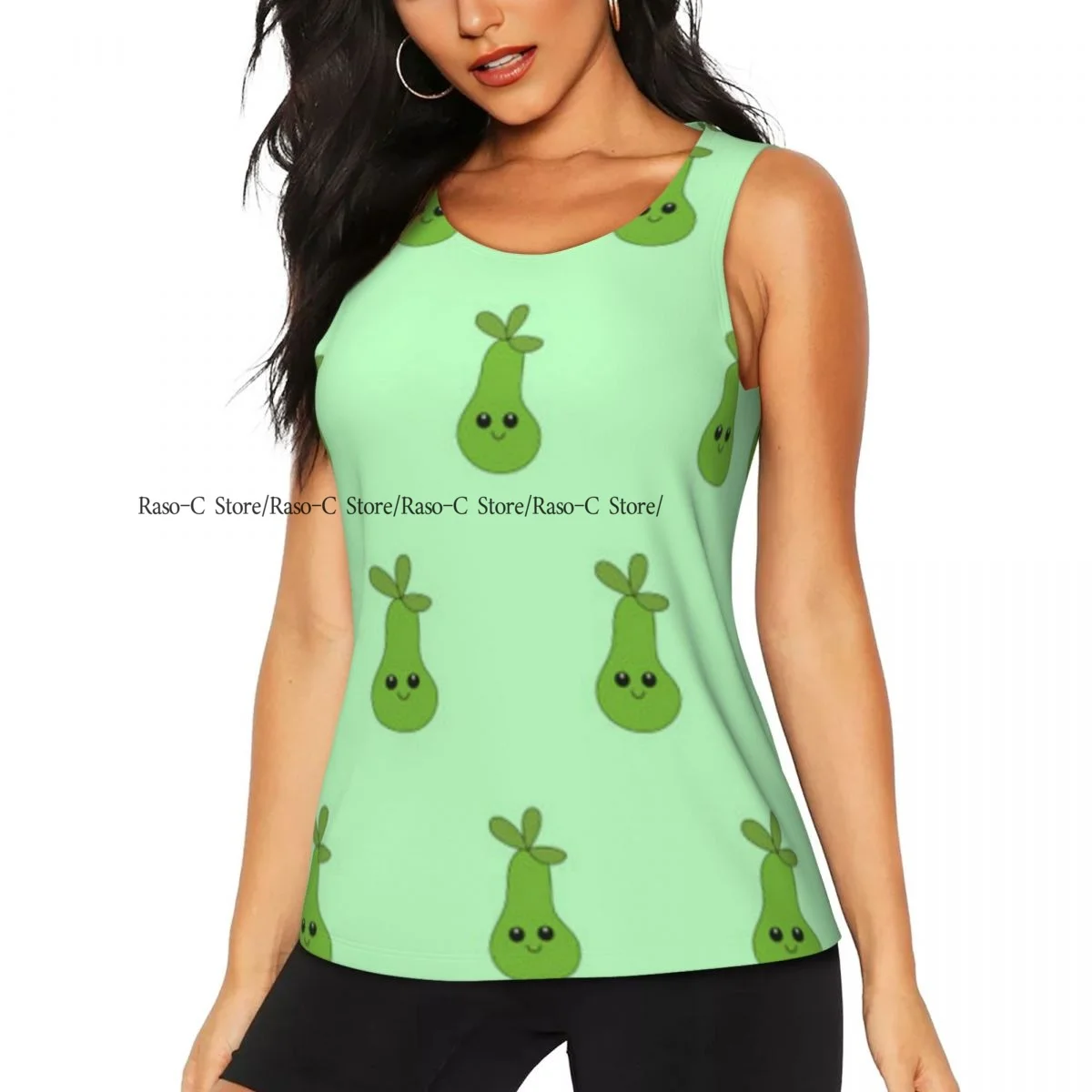 

Women's Workout Tank Tops Quick Dry Sleeveless Athletic Shirts Funny Fruit Gym Yoga Tops