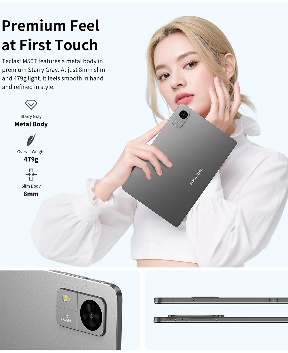 Teclast M50T Tablet 10.1“ HD Screen AllWinner A537 4GB RAM+28GB Virtual 128GB ROM 7000mAh Battery WiFi Android 16 Global Version