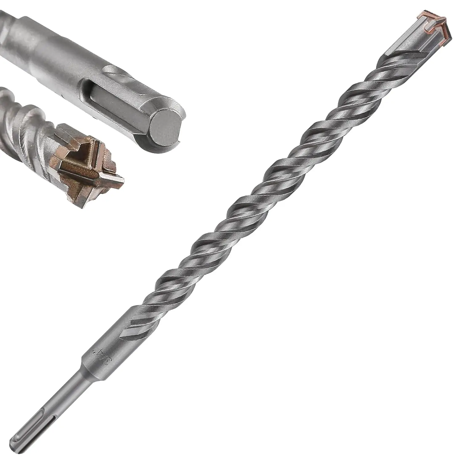 

Concrete Drill Bit lengthening Cross-Type Double Thread Carbide Material Suitable for Concrete, Brick