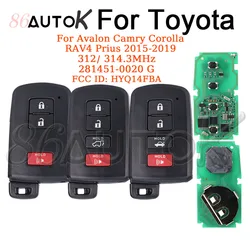 Bezkluczykowy klucz Go 281451 -0020 G inteligentny pilot zdalnego sterowania 312/314 MHz dla Toyota Avalon Camry Corolla RAV4 Prius 2015 2016 2017 2018 2019