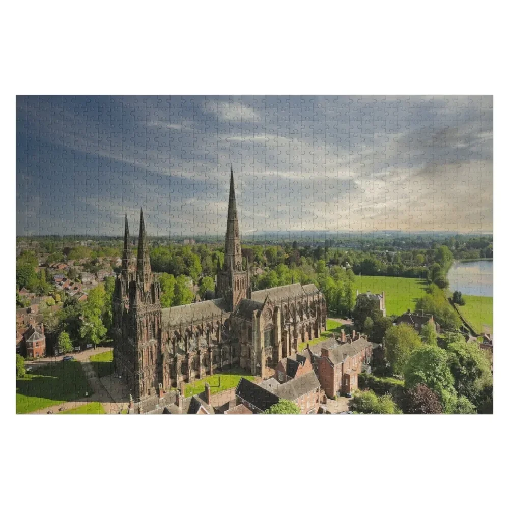 

Lichfield Cathedral Aerial View Jigsaw Puzzle Wooden Name Custom Personalized Jigsaw For Kids Customs With Photo Puzzle