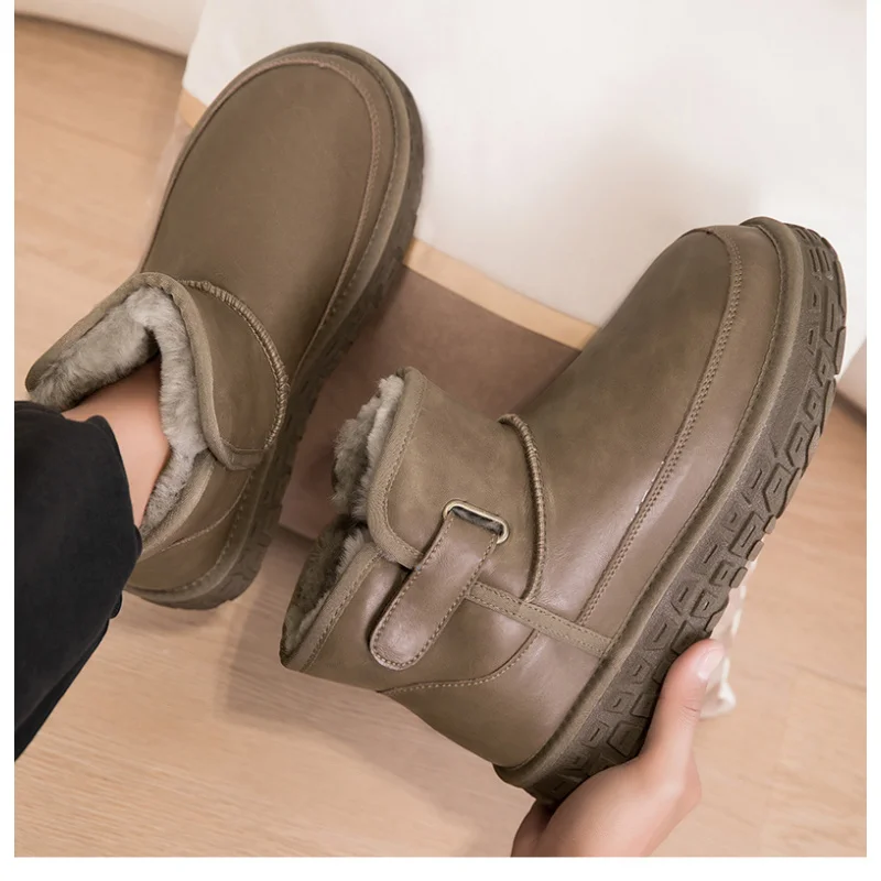 أحذية ثلج شديدة التحمل للرجال لعام 2025، أساور دافئة ونعال سميكة، مضادة للانزلاق لعيد الشكر، عصرية وسهلة التنظيف للارتداء اليومي #3