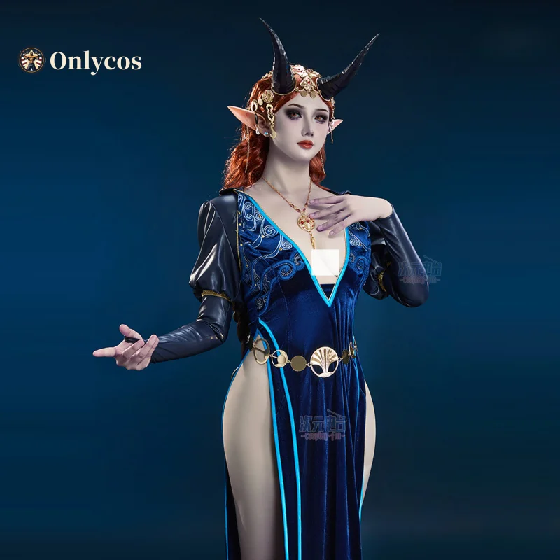 

Baldur Mizora Cosplay Gate Costume Role Play Women Girls Sexy Elegant Halloween Party Dress Wig Suit Full Set Onlycos
