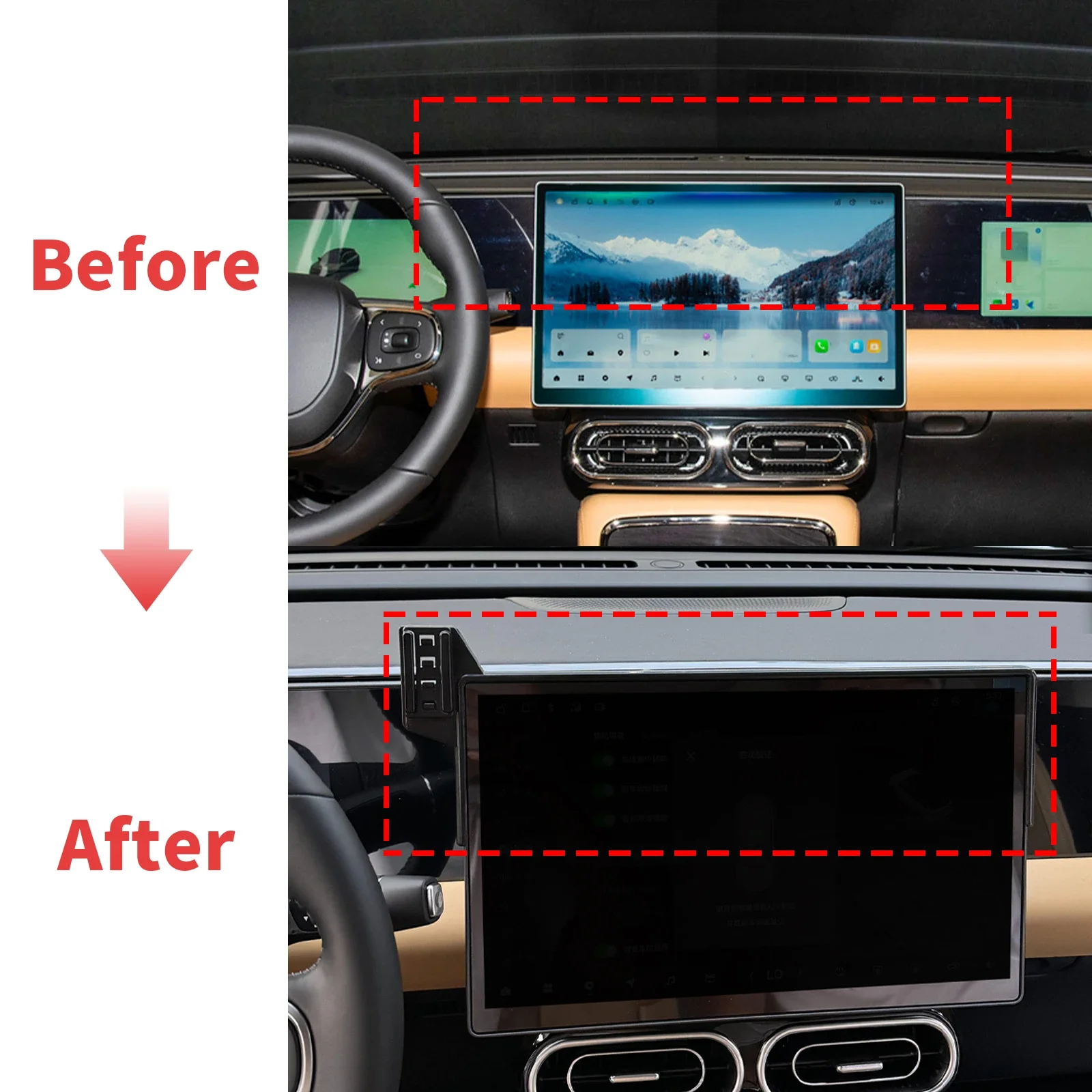 fit for Leapmotor C11 Custom Fit Phone Holder Mount Dashboard Screen Base No Drill Car​​ accessoires