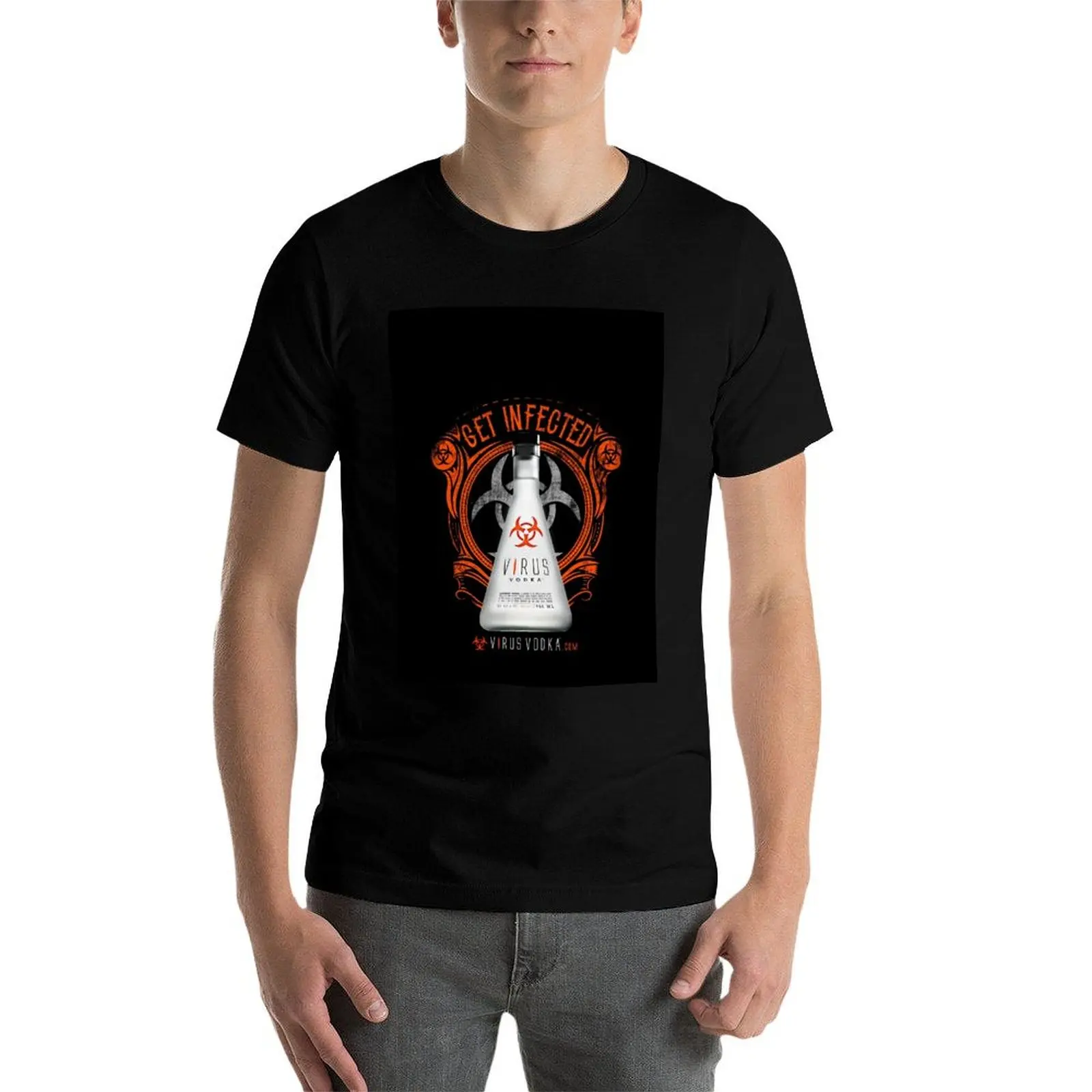 The Official Virus Vodka Bottle Graphic T-Shirt designer shirts vintage graphic tee sublime men graphic t shirts image 4