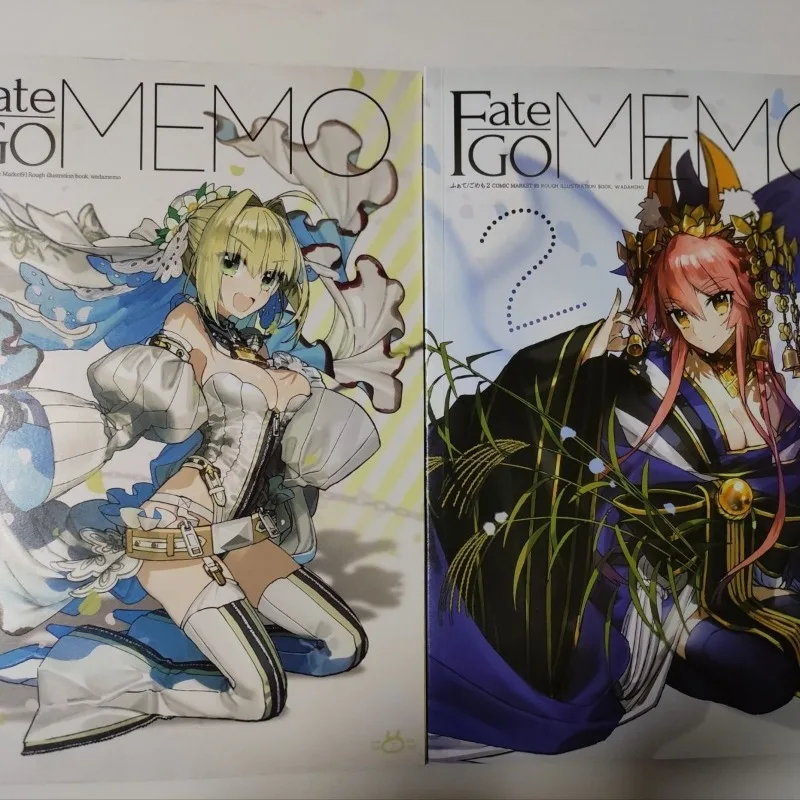 

2 books Fate GO MEMO 1 2 Art Book Artwork Wada Arco Illustration Collection Reference Anime Merchandise