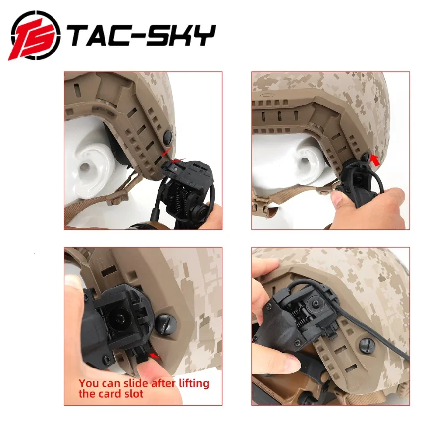 Tactical Headset Fast Track ARC OPS-CORE Helmet Adapter Compatible With Noise Reduction COMTAC II COMTAC III Headset