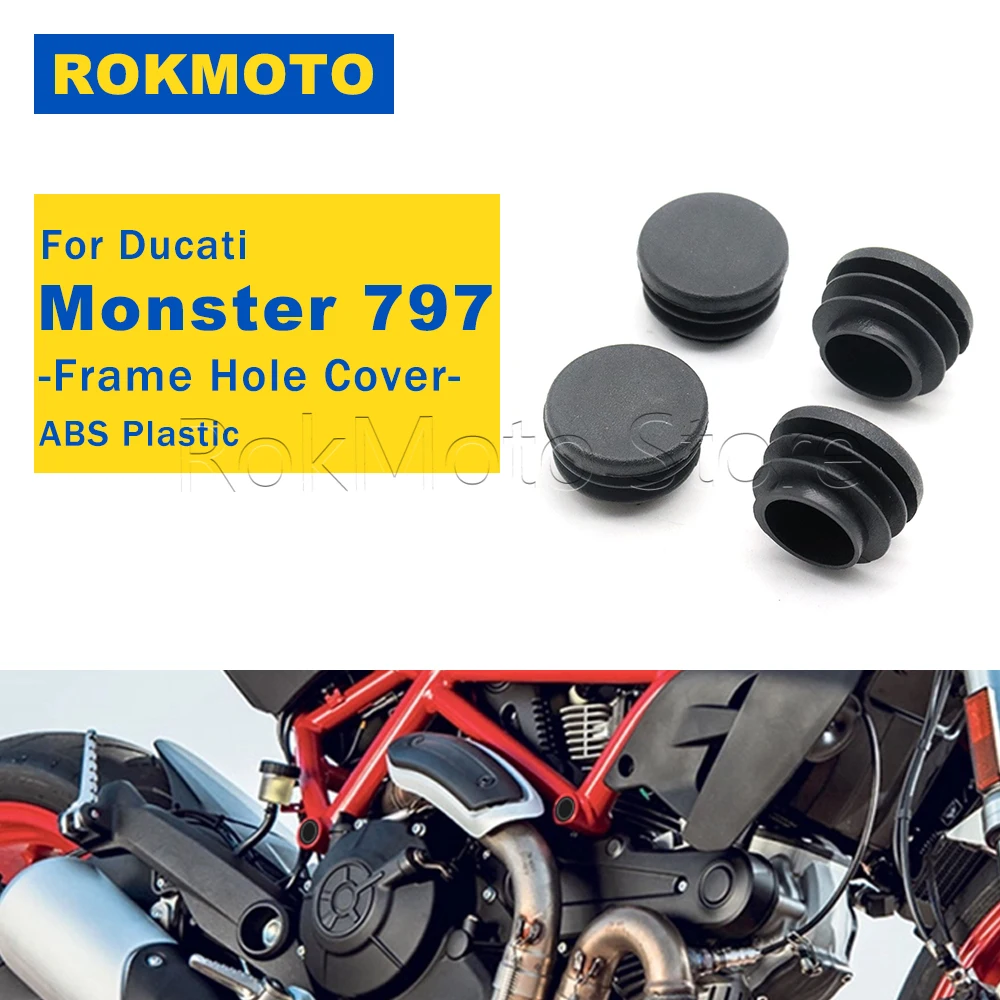 Motorcycle Frame Hole Cover Caps Plug Decorative Frame Cap Set For Ducati Monster 797 2017-2021 Scrambler Icon Classic