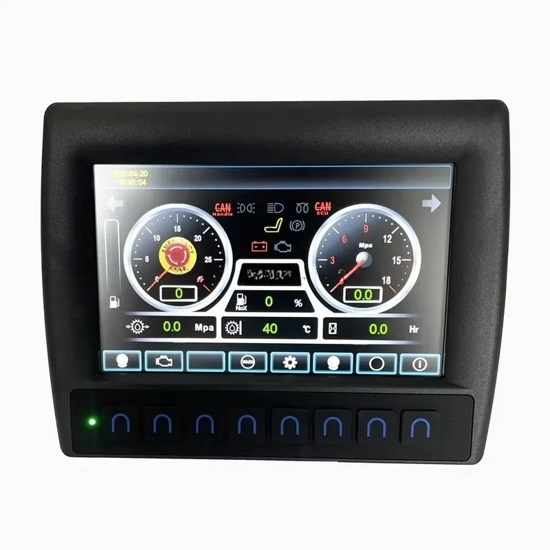 Custom TFT Digital Dashboard J1939 CAN Bus Instrument Cluster for Excavator Loader Mining Construction Machinery