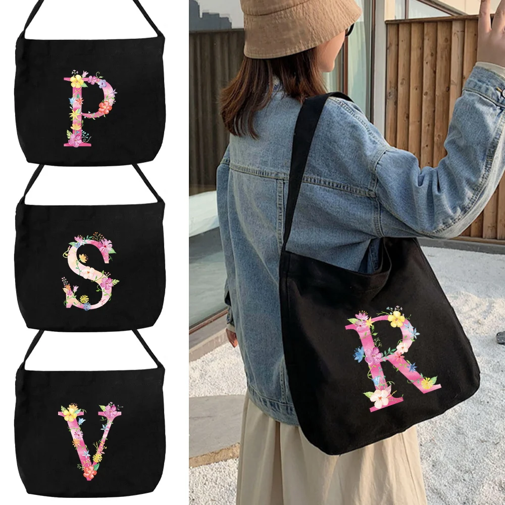 

shoulder bags shopping Bag Aesthetic travel tote bags Versatile Pink letter printing series Handbag Womens Bag Commute organizer