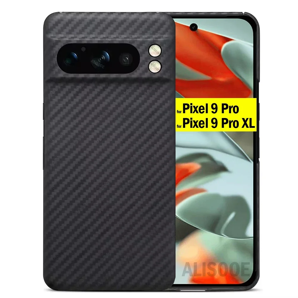 

Real Carbon Fiber Case for Google Pixel 9 Pro XL / 9 Pro Case Ultra Thin Aramid Fiber Matte Hard Protection Cover Capa