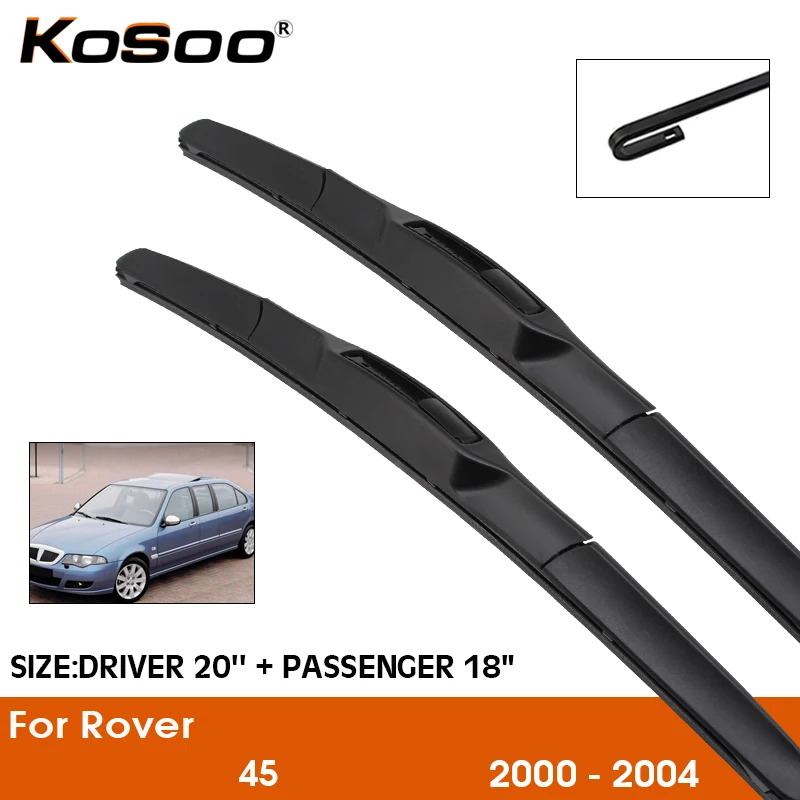 

Car Wiper For Rover 45 2000-2004 Windshield Rubber Silicon Refill Front Window Wiper Blades 20"+18" LHD RHD Auto Accessories