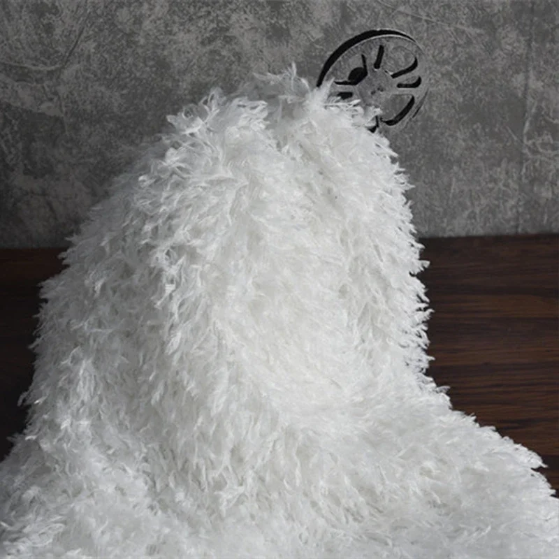 Simulation Feather Fringe Tassel Fabric Soft Stretch Material for Clothing Designer DIY Costume Shooting Background Decoration view 2