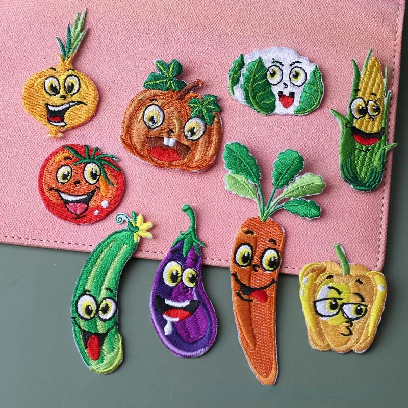 High-quality Embroidery Hand-burned Edge Fruit and Vegetable Garden Patch DIY Clothes Decoration Accessories