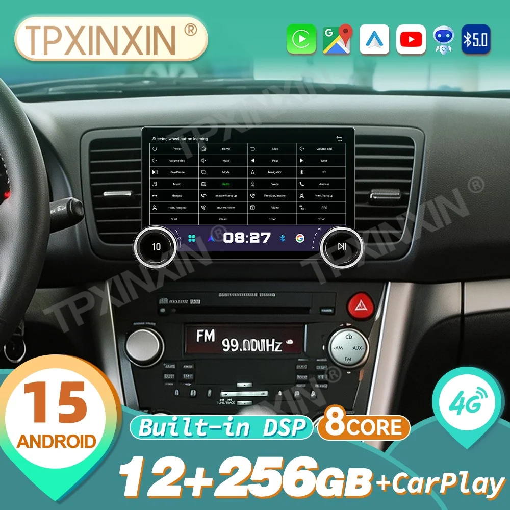 For Subaru Legacy Outback 2004~2009 Wireless Carplay Android Auto Car Radio Stereo Player GPS Navi IPS Head Unit 4G WiFi DSP