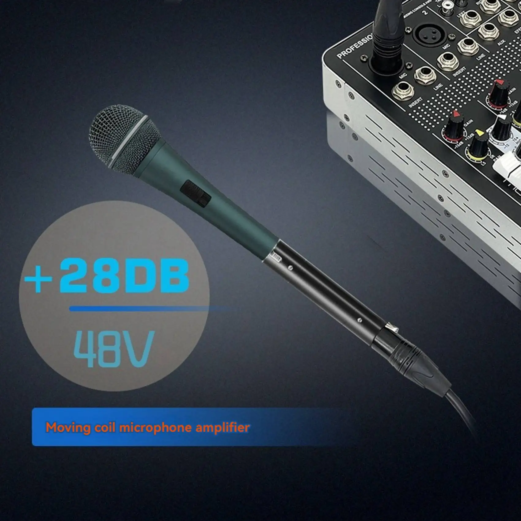 

【DIGITAL GADGET】5X 48V динамический микрофонный предусилитель для DM1, усилитель микрофона с коэффициентом усиления 28 дБ для динамических и пассивных ленточных микрофонов