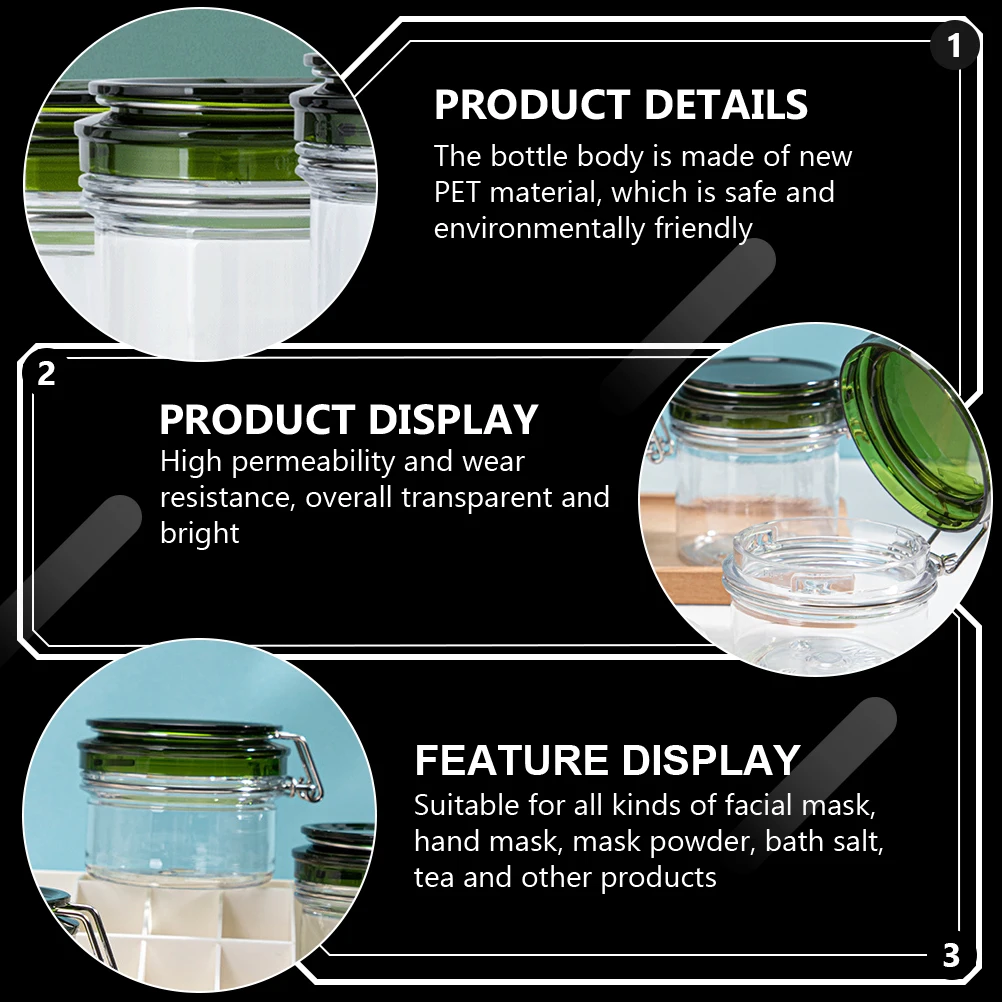 

5Pcs Mask Jar Portable Bottle Gym Bag Container Lotion Cream PP Reusable Sample Skincare Travel Packing Easy Clean